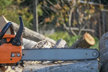 Chainsaw Bar turned Blue