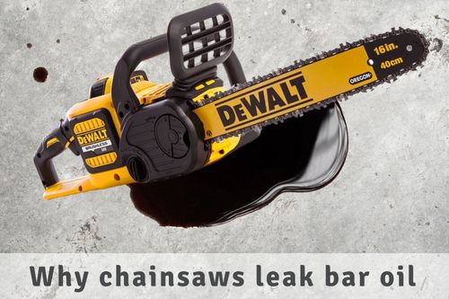 Why does my chainsaw leak bar oil when not in use?