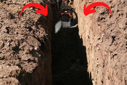 how to dig a deep narrow trench